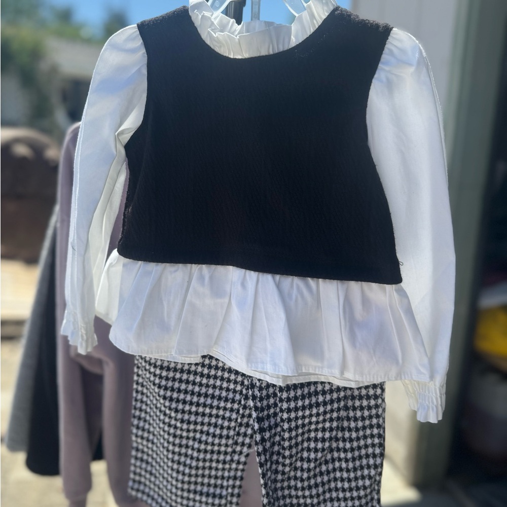Black and White Toddler Outfit